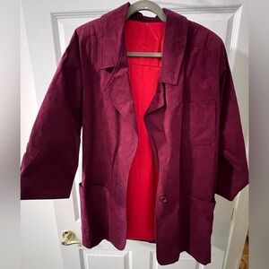 🌞 LAST CHANCE !! Vintage Maroon Suede Suit Jacket